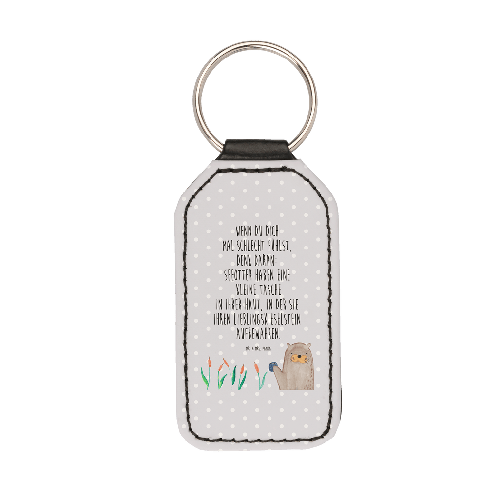 Rechteckig Schlüsselanhänger Otter mit Stein Schlüsselanhänger, Anhänger, Taschenanhänger, Glücksbringer, Schutzengel, Otter, Fischotter, Seeotter, Otter Seeotter See Otter