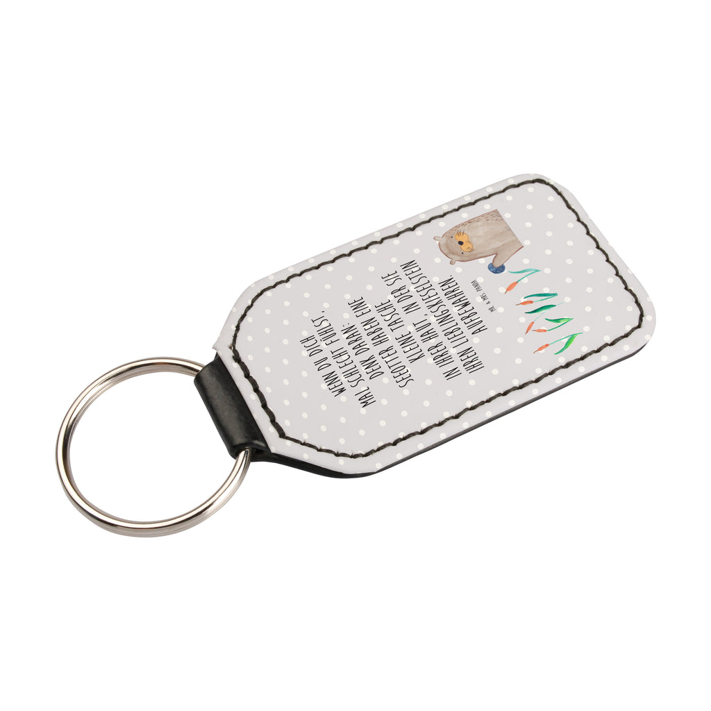 Rechteckig Schlüsselanhänger Otter mit Stein Schlüsselanhänger, Anhänger, Taschenanhänger, Glücksbringer, Schutzengel, Otter, Fischotter, Seeotter, Otter Seeotter See Otter