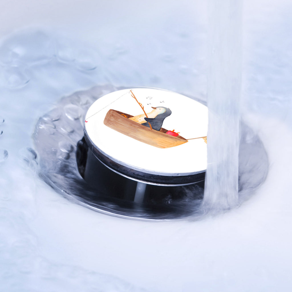 Waschbecken Stöpsel Pinguin Angelboot Abflussstöpsel, Stöpsel, Waschbecken, Ablaufgarnitur, Waschbecken Stopfen, Pinguin, Pinguine, Angeln, Boot, Angelboot, Lebenslust, Leben, genießen, Motivation, Neustart, Neuanfang, Trennung, Scheidung, Geschenkidee Liebeskummer