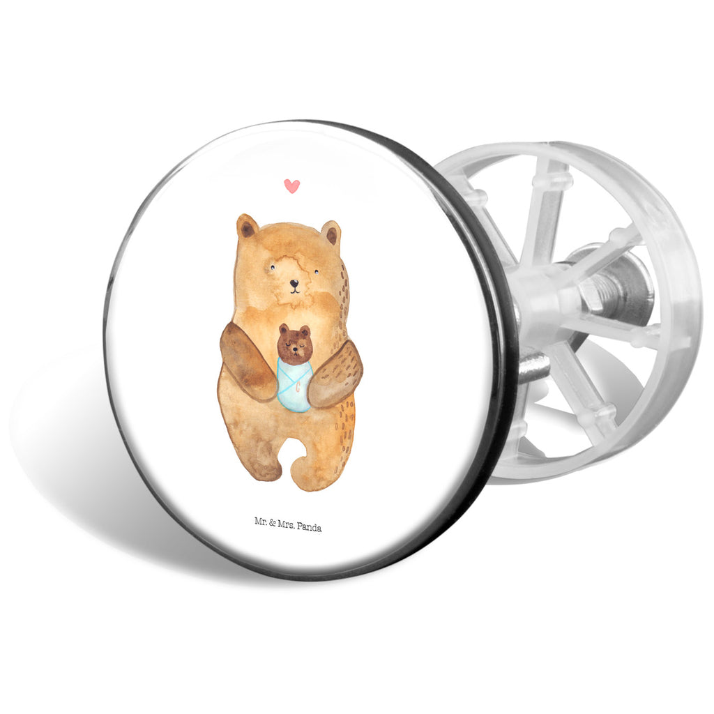 Waschbecken Stöpsel Bär mit Baby Abflussstöpsel, Stöpsel, Waschbecken, Ablaufgarnitur, Waschbecken Stopfen, Bär, Teddy, Teddybär, Eltern, Mutter, Baby, Taufe, Geburt, Nichte, Neffe, Enkel, Enkelin, Täufling, Geburtstag, Glückwunsch