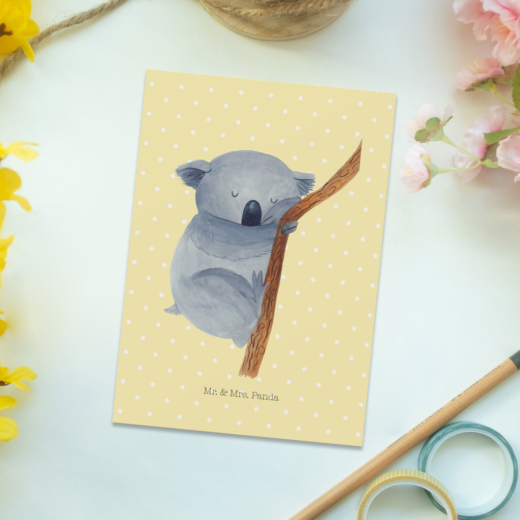 Postkarte Koalabär Geschenkkarte, Grußkarte, Karte, Einladung, Ansichtskarte, Geburtstagskarte, Einladungskarte, Dankeskarte, Tiermotive, Gute Laune, lustige Sprüche, Tiere, Koala, träumen, Traum, schlafen, Schlafzimmer, Traumland, Bär, Koalabär