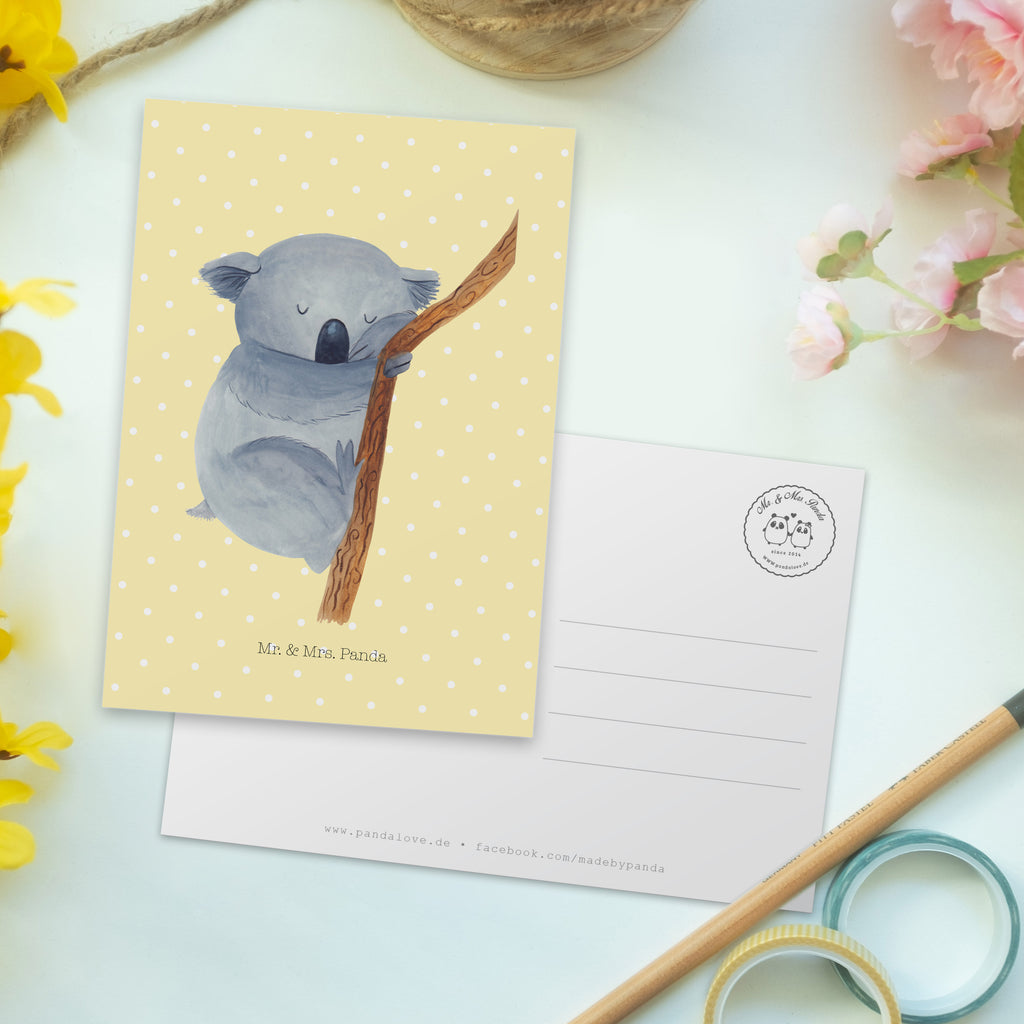 Postkarte Koalabär Geschenkkarte, Grußkarte, Karte, Einladung, Ansichtskarte, Geburtstagskarte, Einladungskarte, Dankeskarte, Tiermotive, Gute Laune, lustige Sprüche, Tiere, Koala, träumen, Traum, schlafen, Schlafzimmer, Traumland, Bär, Koalabär