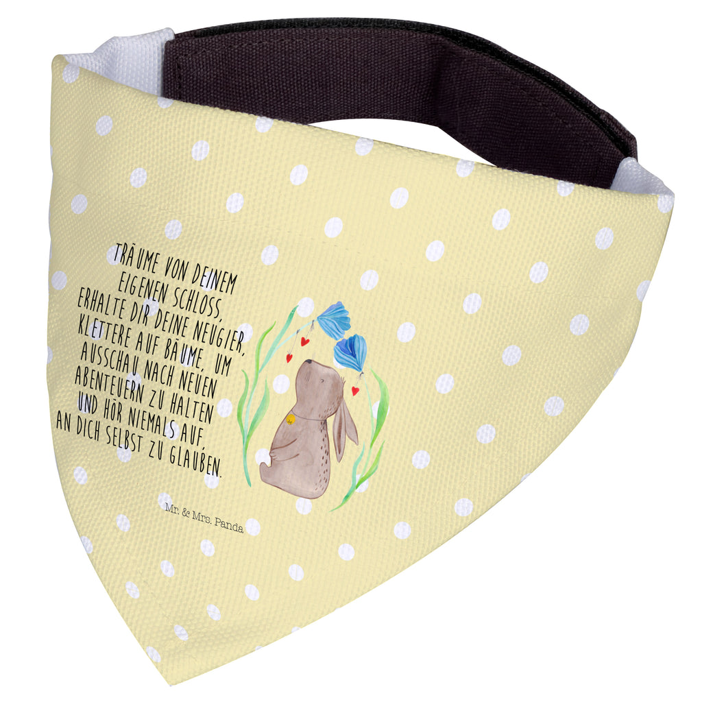 Hundehalstuch M Hase Blume Hundehalstuch, Halstuch, Hunde, Tuch, mittel, mittelgroße Hunde, Ostern, Osterhase, Ostergeschenke, Osternest, Osterdeko, Geschenk zu Ostern, Hase, Kaninchen, Kind, Taufe, Taufgeschenk, Geburt, Schwangerschaft, erstes Kind, Kindergeburtstag, Geburtstag, Hoffnung, Träume
