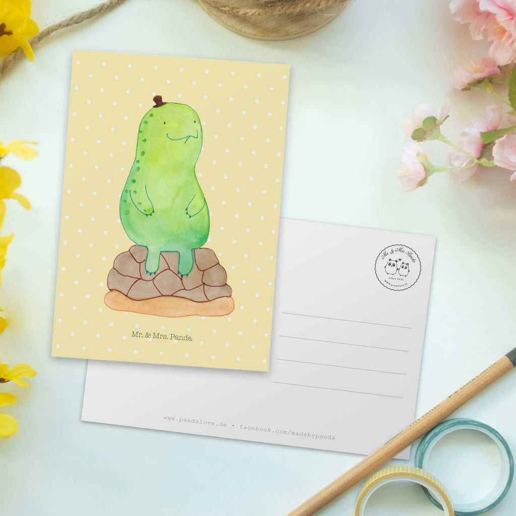 Postkarte Schildkröte pausiert Geschenkkarte, Grußkarte, Karte, Einladung, Ansichtskarte, Geburtstagskarte, Einladungskarte, Dankeskarte, Schildkröte, Achtsamkeit, Entschleunigen, achtsam