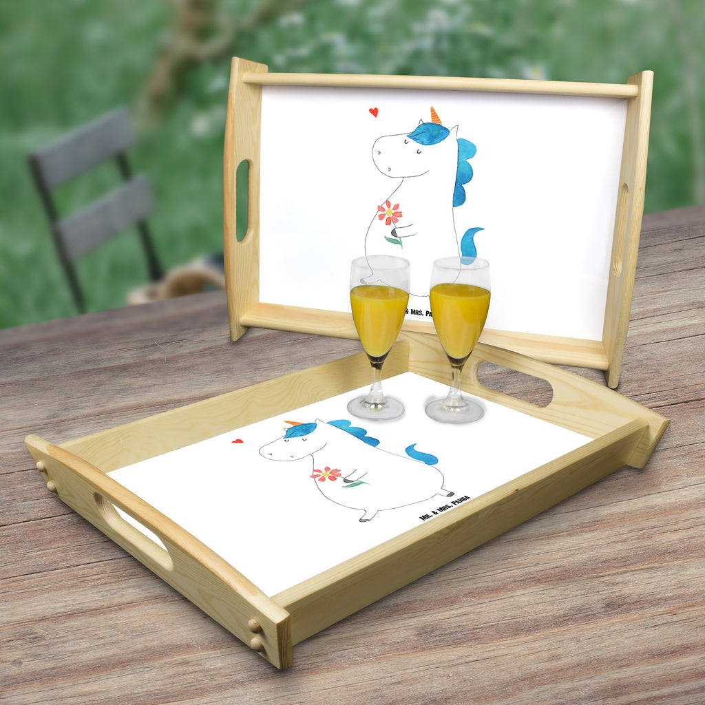 Serviertablett Einhorn Spaziergang Tablett, Holztablett, Küchentablett, Dekotablett, Frühstückstablett, Einhorn, Einhörner, Einhorn Deko, Pegasus, Unicorn, Glitzer, Blumen, Spaziergang, Motivation, Gute Laune, Freude, Freundin, Mutter, Schwester