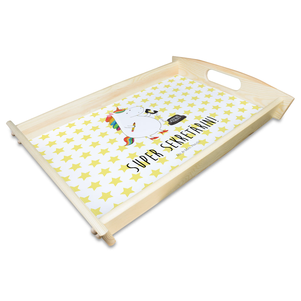 Serviertablett Einhorn Sekretärin Tablett, Holztablett, Küchentablett, Dekotablett, Frühstückstablett, Einhorn, Einhörner, Einhorn Deko, Pegasus, Unicorn, Sekretärin, Büro, Rechtsanwältin, Rechtsanwaltsgehilfin, Steuerbüro, Steuerkanzlei, Bürokraft, Bürohilfe