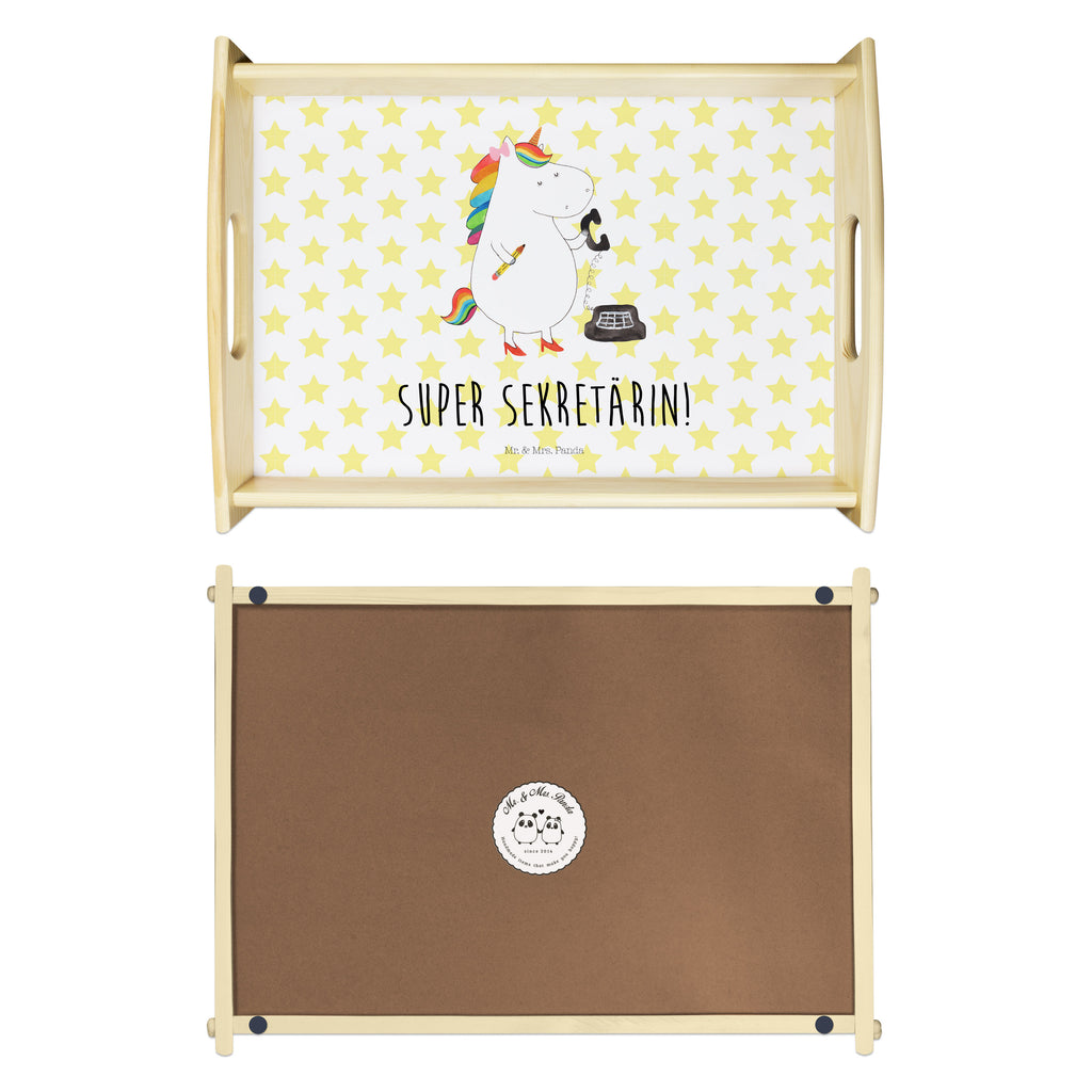 Serviertablett Einhorn Sekretärin Tablett, Holztablett, Küchentablett, Dekotablett, Frühstückstablett, Einhorn, Einhörner, Einhorn Deko, Pegasus, Unicorn, Sekretärin, Büro, Rechtsanwältin, Rechtsanwaltsgehilfin, Steuerbüro, Steuerkanzlei, Bürokraft, Bürohilfe