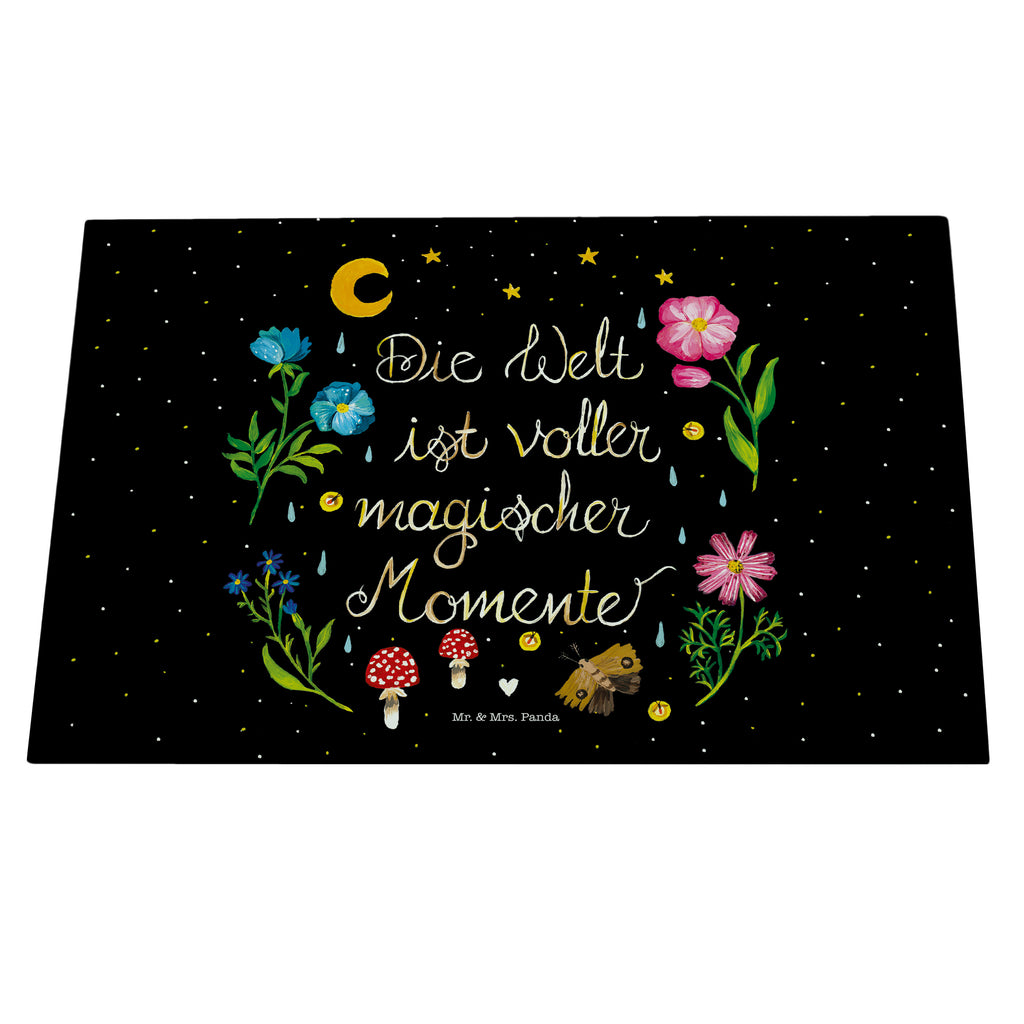 XL Glas Schneidbrett Magische Welt Glasschneidebrett, Schneidebrett, Frühstücksbrett, Küche, Blumen Deko, Frühlings Deko, Sommer Deko, Dekoration, positive Botschaft, Naturliebhaber, Outdoor, Natur, Abenteuer, Magische Momente, Spruch schön, Spruch positiv, Motivation, schwarz, magisch, Blumen, Nacht, Weisheit