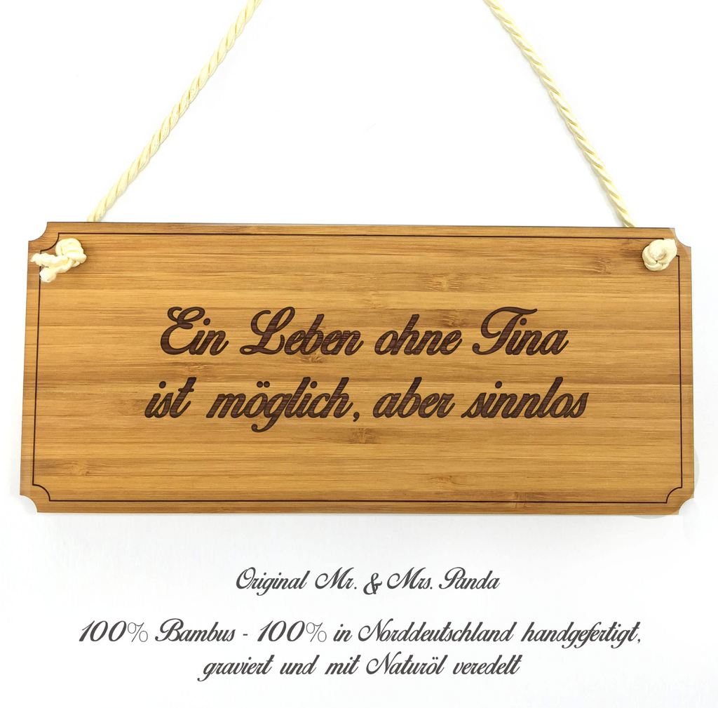 Türschild Classic Schild Tina Dekoschild, Schild, Wanddeko, Werbeschild, Holzschild, Reklameschild, Türschild, Küchenschild, Wandschild, Holztafel, Motivschild, Spruchschild, Landhaus, Shabby, graviert