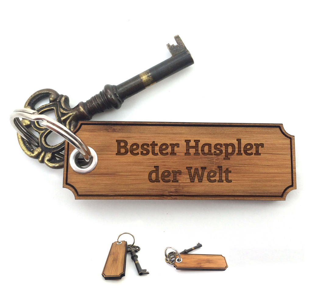 Schlüsselanhänger Classic Gravur Haspler Schlüsselanhänger, Anhänger, Taschenanhänger, Glücksbringer, Geschenke, Schenken, Gravur