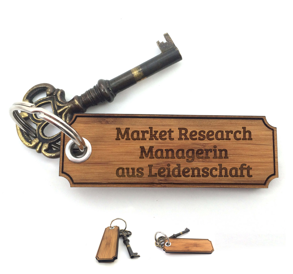 Schlüsselanhänger Classic Gravur Market Research Managerin Schlüsselanhänger, Anhänger, Taschenanhänger, Glücksbringer, Geschenke, Schenken, Gravur