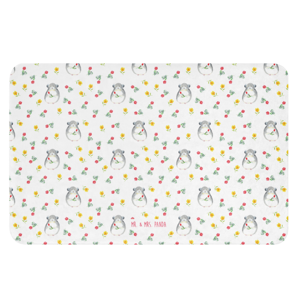 Sherpa Kuscheldecke Chinchilla mit Blume Tiermotive, Gute Laune, lustige Sprüche, Tiere, Chinchilla, Chinchillas, Liebeskummer, Kummer, Depressionen, traurig sein, Chaos, Glücklichsein, Büro, Büroalltag