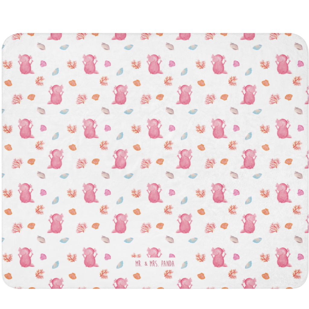 Sherpa Kuscheldecke Axolotl Hurra Axolotl, Molch, Axolot, Schwanzlurch, Lurch, Lurche, fröhlich, Spaß, Freude, Motivation, Zufriedenheit