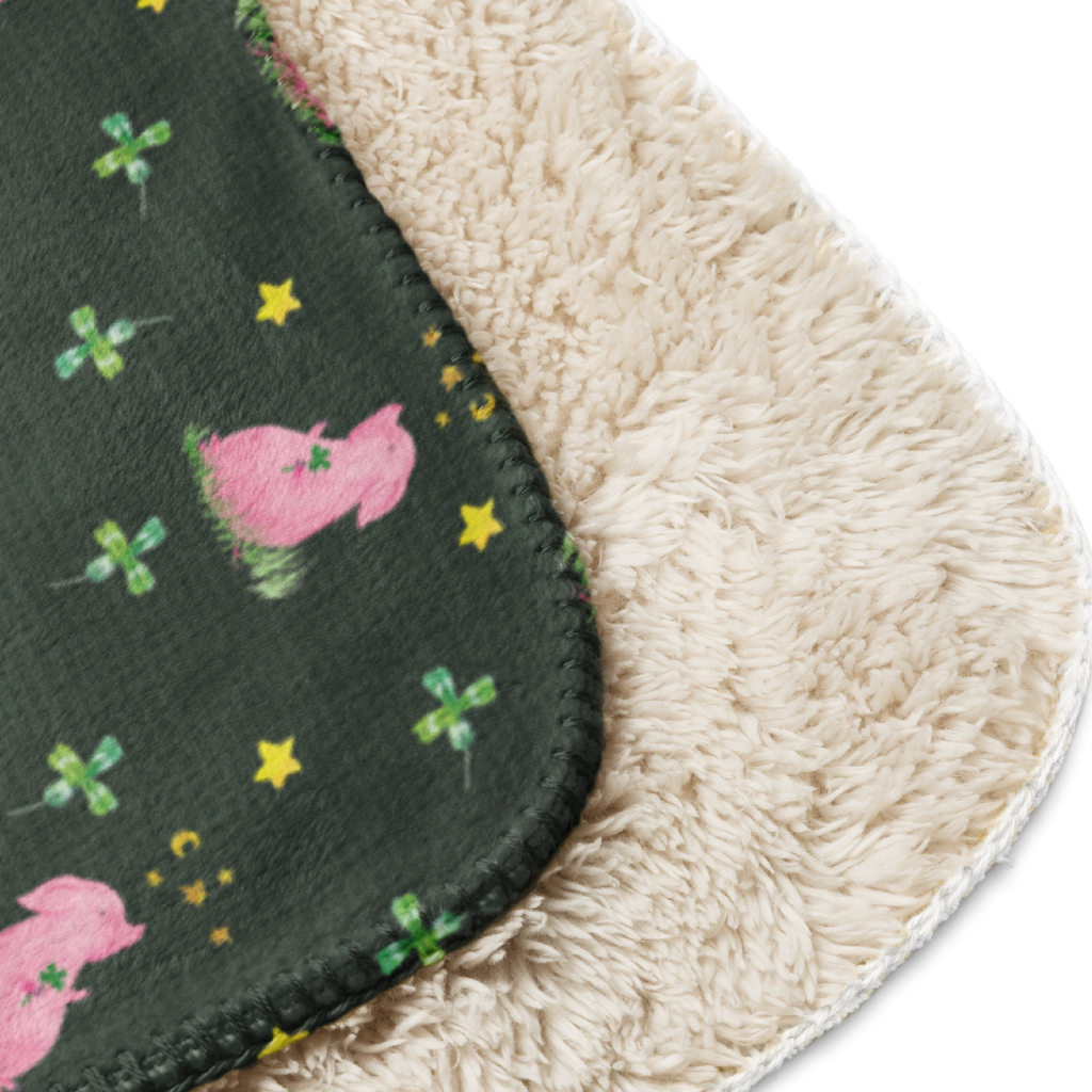 Sherpa Kuscheldecke Glücksschwein Tiermotive, Gute Laune, lustige Sprüche, Tiere, Glücksschwein. Glück, Schwein, Schweinchen, Sterne, Sernchen, Ziele, Träume, Motivation, Glücksbringer