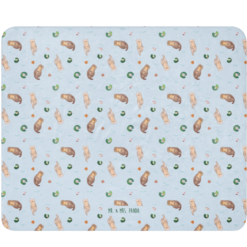 Sherpa Kuscheldecke Otter mit Muschelmedaillon Otter, Fischotter, Seeotter, Otterliebe, grübeln, träumen, Motivation, Tagträumen, Büro