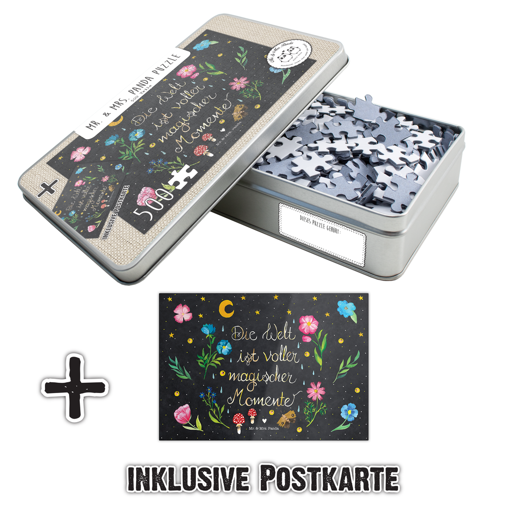 551 Teile Puzzle Magische Welt Puzzle 551, puzzeln, Legespiel, Puzzlespiel, Blumen Deko, Frühlings Deko, Sommer Deko, Dekoration, positive Botschaft, Naturliebhaber, Outdoor, Natur, Abenteuer, Magische Momente, Spruch schön, Spruch positiv, Motivation, schwarz, magisch, Blumen, Nacht, Weisheit