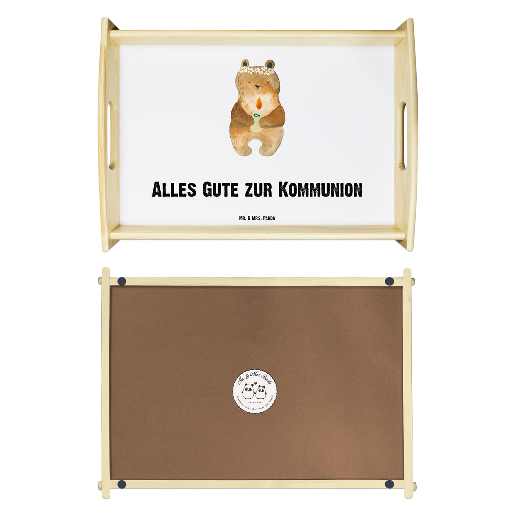 Serviertablett Kommunion-Bär Kommunion, Gottes Segen, Taufkerze, katholisch Tablett, Holztablett, Küchentablett, Dekotablett, Frühstückstablett  Bär, Teddy, Teddybär