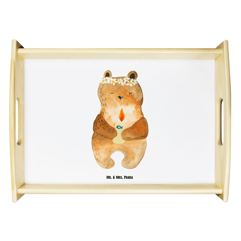 Serviertablett Kommunion-Bär Kommunion, Gottes Segen, Taufkerze, katholisch Tablett, Holztablett, Küchentablett, Dekotablett, Frühstückstablett  Bär, Teddy, Teddybär