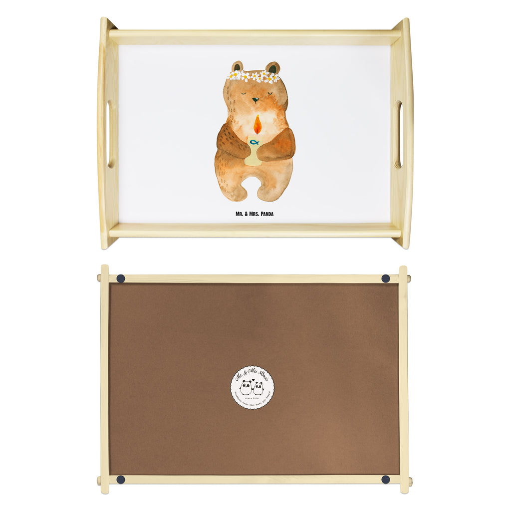Serviertablett Kommunion-Bär Kommunion, Gottes Segen, Taufkerze, katholisch Tablett, Holztablett, Küchentablett, Dekotablett, Frühstückstablett  Bär, Teddy, Teddybär