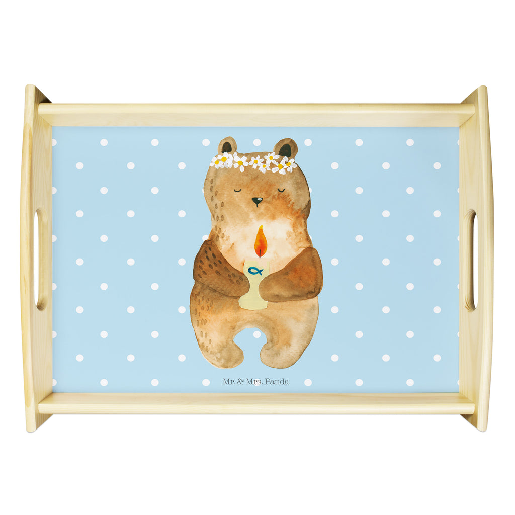 Serviertablett Kommunion-Bär Kommunion, Gottes Segen, Taufkerze, katholisch Tablett, Holztablett, Küchentablett, Dekotablett, Frühstückstablett  Bär, Teddy, Teddybär