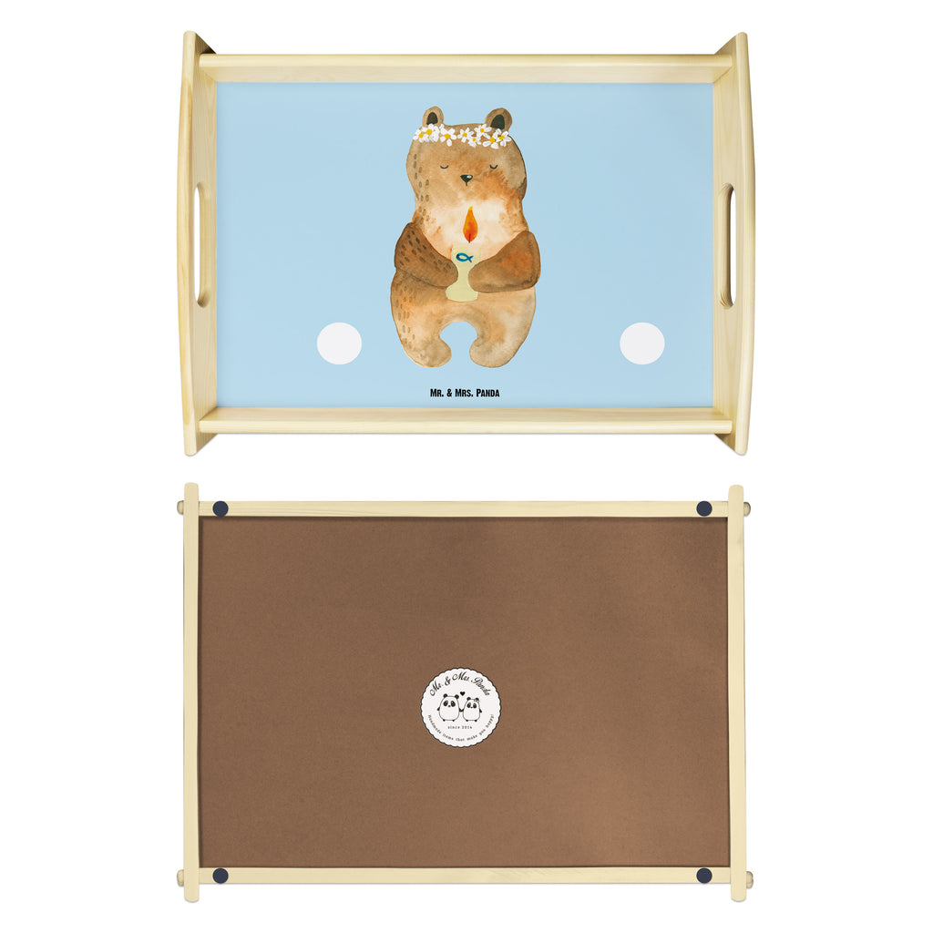 Serviertablett Kommunion-Bär Kommunion, Gottes Segen, Taufkerze, katholisch Tablett, Holztablett, Küchentablett, Dekotablett, Frühstückstablett  Bär, Teddy, Teddybär