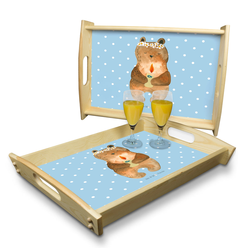Serviertablett Kommunion-Bär Kommunion, Gottes Segen, Taufkerze, katholisch Tablett, Holztablett, Küchentablett, Dekotablett, Frühstückstablett  Bär, Teddy, Teddybär