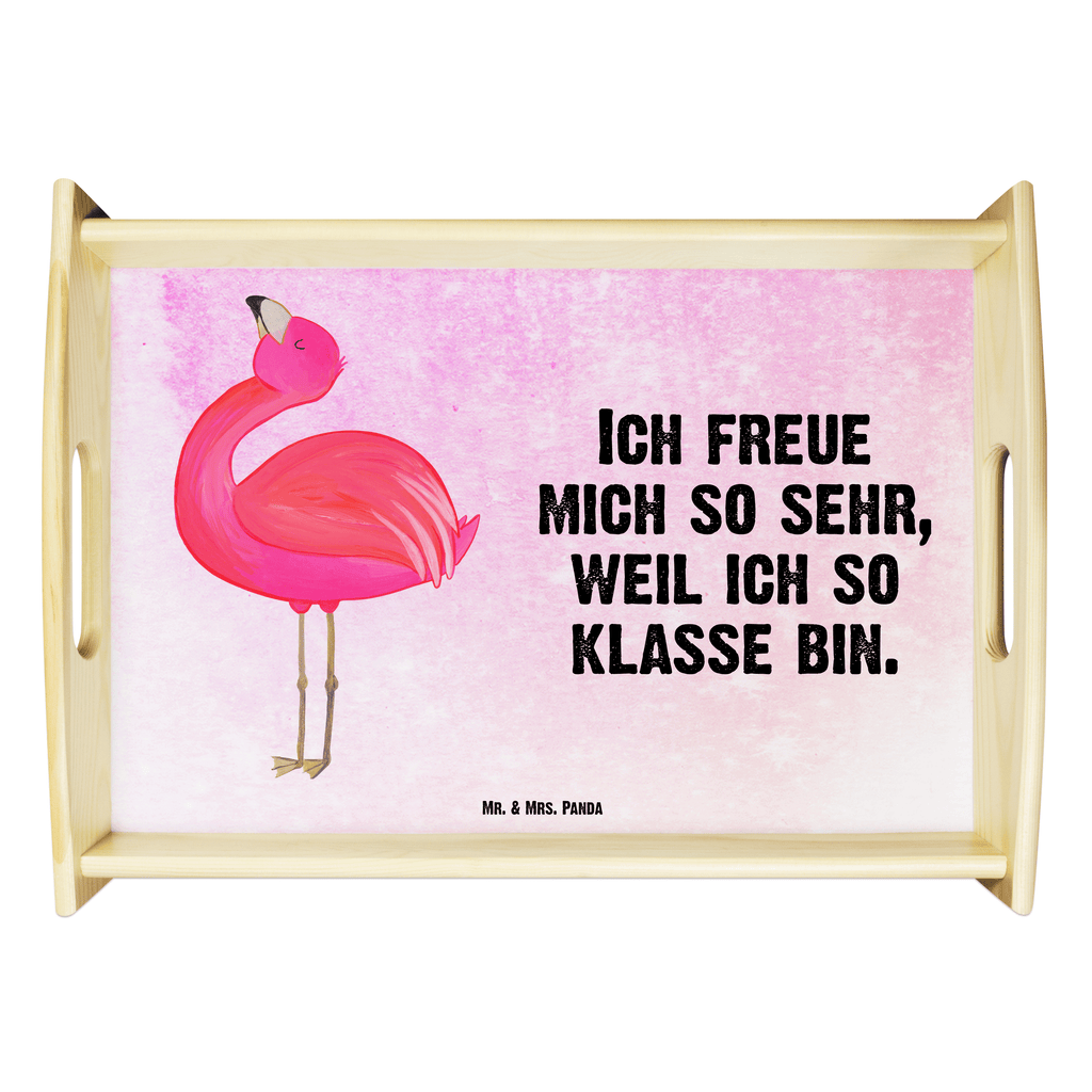 Serviertablett Flamingo stolz Flamingo, stolz, Freude, Selbstliebe, Selbstakzeptanz, Freundin, beste Freundin, Tochter, Mama, Schwester, Tablett, Holztablett, Küchentablett, Dekotablett, Frühstückstablett  Flamingo