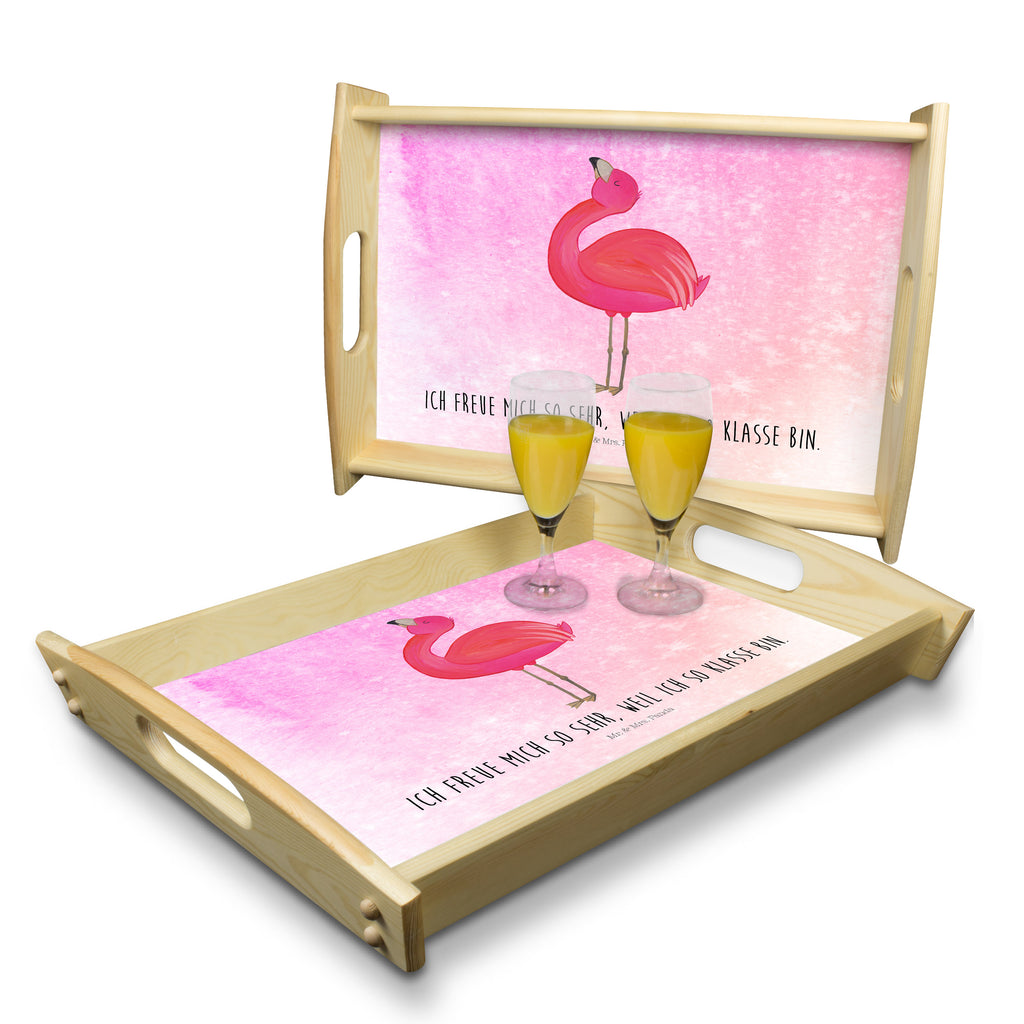Serviertablett Flamingo stolz Flamingo, stolz, Freude, Selbstliebe, Selbstakzeptanz, Freundin, beste Freundin, Tochter, Mama, Schwester, Tablett, Holztablett, Küchentablett, Dekotablett, Frühstückstablett  Flamingo