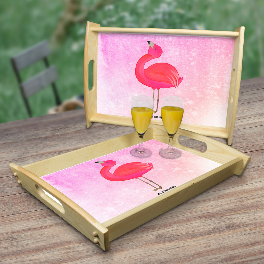 Serviertablett Flamingo stolz Flamingo, stolz, Freude, Selbstliebe, Selbstakzeptanz, Freundin, beste Freundin, Tochter, Mama, Schwester, Tablett, Holztablett, Küchentablett, Dekotablett, Frühstückstablett  Flamingo