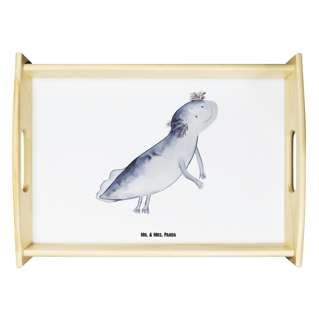 Serviertablett Axolotl schwimmt Axolotl, Axolot, Schwanzlurch, Lurch, Lurche, Problem, Probleme, Lösungen, Motivation,  Tablett, Holztablett, Küchentablett, Dekotablett, Frühstückstablett  Axolotl, Molch