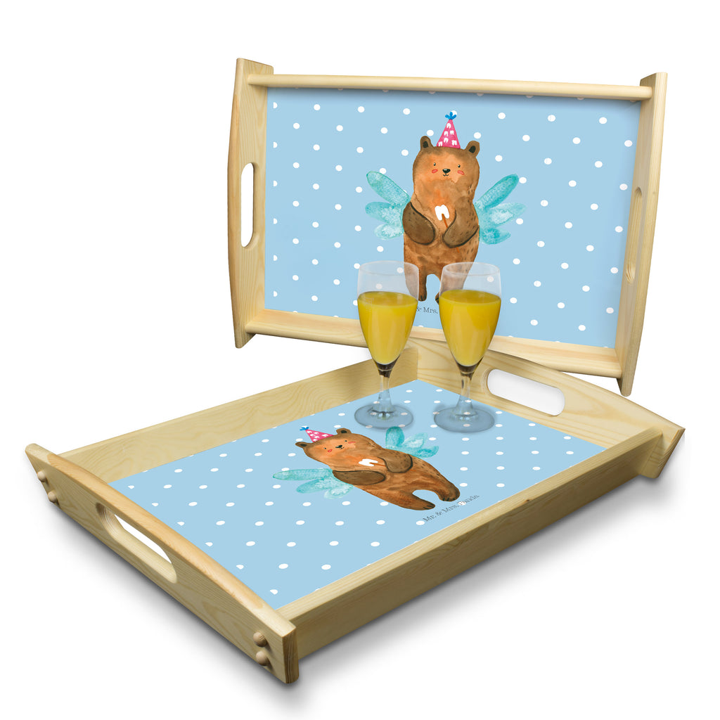 Serviertablett Zahnfee Bär Tablett, Holztablett, Küchentablett, Dekotablett, Frühstückstablett, Bär, Teddy, Teddybär, Zahnfee, Fee, Milchzahn, Erster Zahn