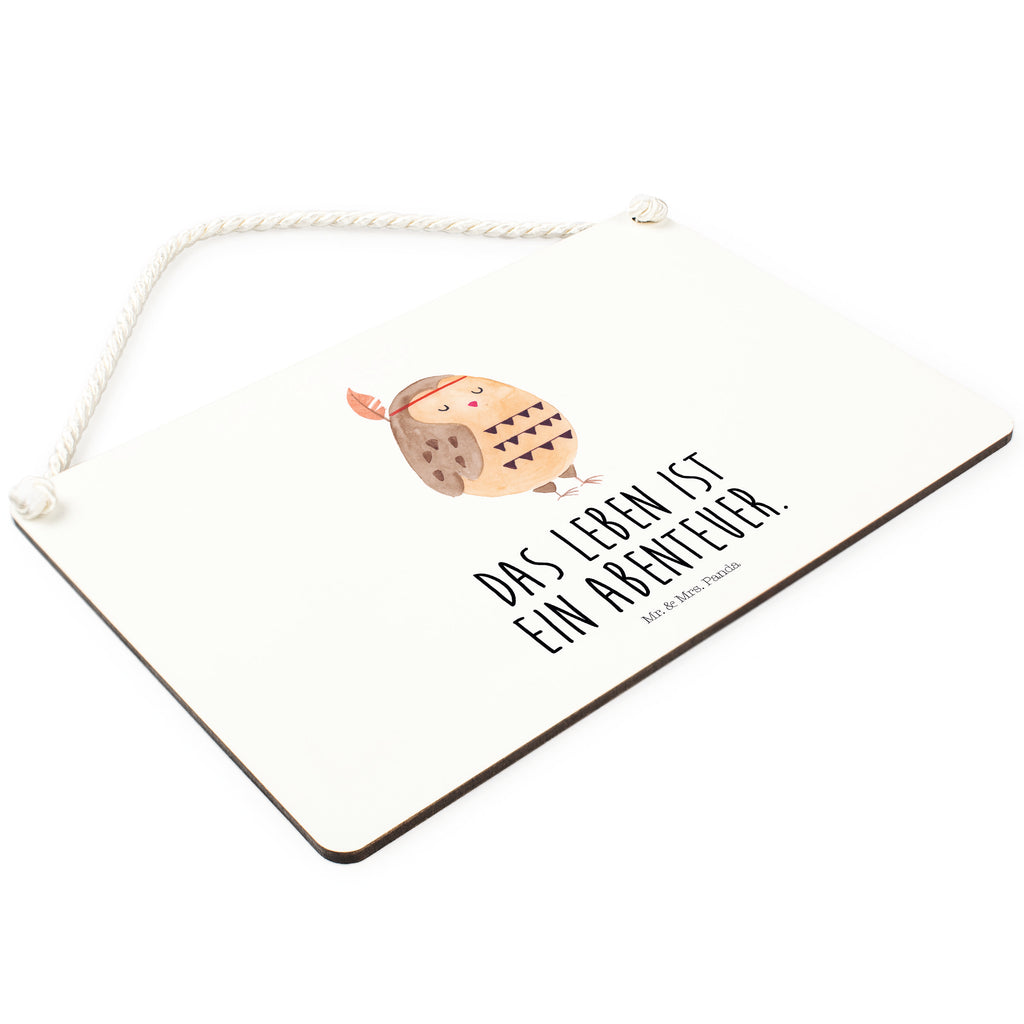 Deko Schild Eule Federschmuck Eule, Eule Deko, Owl, Das Leben ist ein Abenteuer, Reisespruch, Federschmuck, Dekoration  Schild, Türschild, Holzschild, Wandschild, Wanddeko  Eule