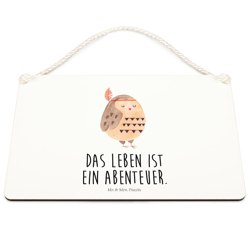 Deko Schild Eule Federschmuck Eule, Eule Deko, Owl, Das Leben ist ein Abenteuer, Reisespruch, Federschmuck, Dekoration  Schild, Türschild, Holzschild, Wandschild, Wanddeko  Eule