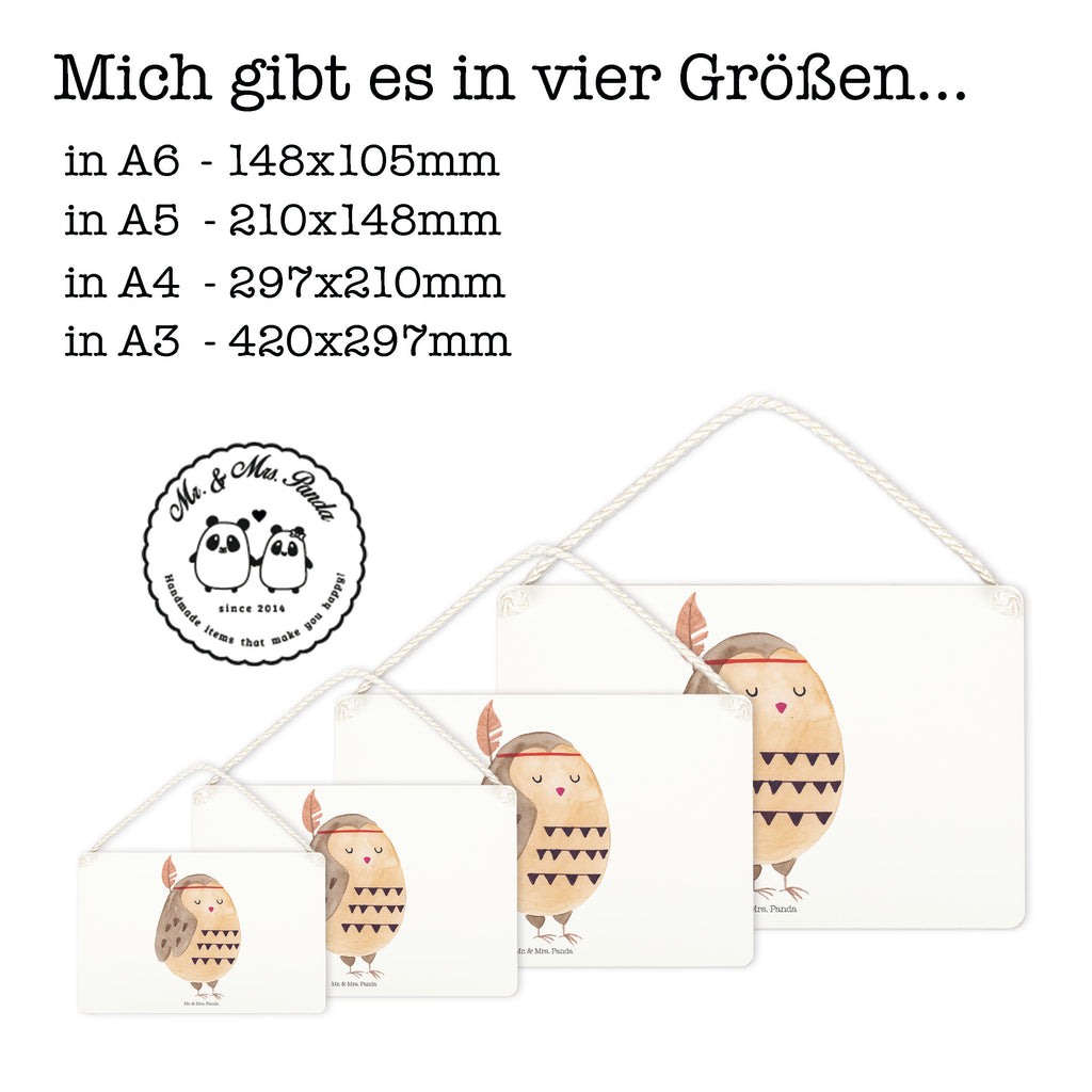 Deko Schild Eule Federschmuck Eule, Eule Deko, Owl, Das Leben ist ein Abenteuer, Reisespruch, Federschmuck, Dekoration  Schild, Türschild, Holzschild, Wandschild, Wanddeko  Eule