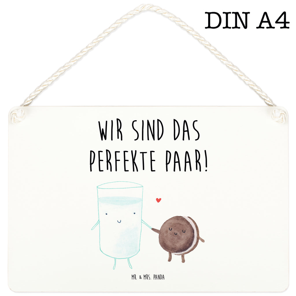 Deko Schild Milch & Keks Milk, Cookie, Milch, Keks, Kekse, Kaffee, Einladung Frühstück, Motiv süß, romantisch, perfektes Paar,  Schild, Türschild, Holzschild, Wandschild, Wanddeko  süße Tiermotive, gute Laune, lustige Sprüche, Tiere