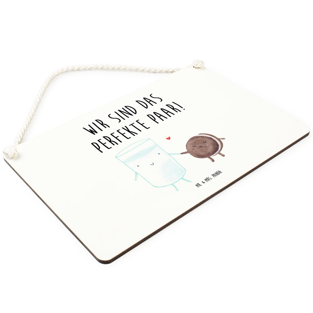 Deko Schild Milch & Keks Milk, Cookie, Milch, Keks, Kekse, Kaffee, Einladung Frühstück, Motiv süß, romantisch, perfektes Paar,  Schild, Türschild, Holzschild, Wandschild, Wanddeko  süße Tiermotive, gute Laune, lustige Sprüche, Tiere