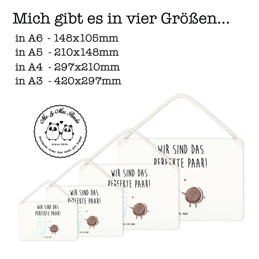 Deko Schild Milch & Keks Milk, Cookie, Milch, Keks, Kekse, Kaffee, Einladung Frühstück, Motiv süß, romantisch, perfektes Paar,  Schild, Türschild, Holzschild, Wandschild, Wanddeko  süße Tiermotive, gute Laune, lustige Sprüche, Tiere
