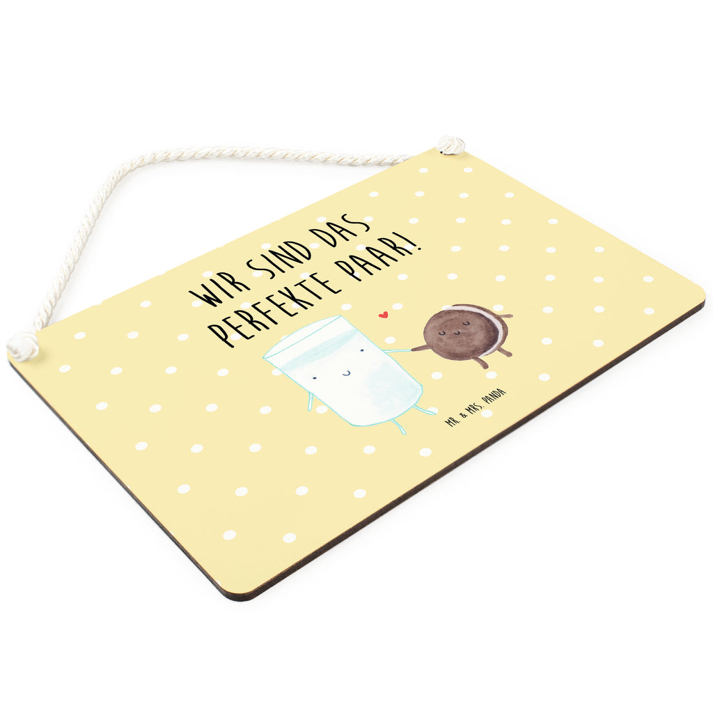 Deko Schild Milch & Keks Milk, Cookie, Milch, Keks, Kekse, Kaffee, Einladung Frühstück, Motiv süß, romantisch, perfektes Paar,  Schild, Türschild, Holzschild, Wandschild, Wanddeko  süße Tiermotive, gute Laune, lustige Sprüche, Tiere