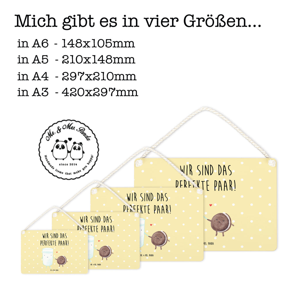 Deko Schild Milch & Keks Milk, Cookie, Milch, Keks, Kekse, Kaffee, Einladung Frühstück, Motiv süß, romantisch, perfektes Paar,  Schild, Türschild, Holzschild, Wandschild, Wanddeko  süße Tiermotive, gute Laune, lustige Sprüche, Tiere