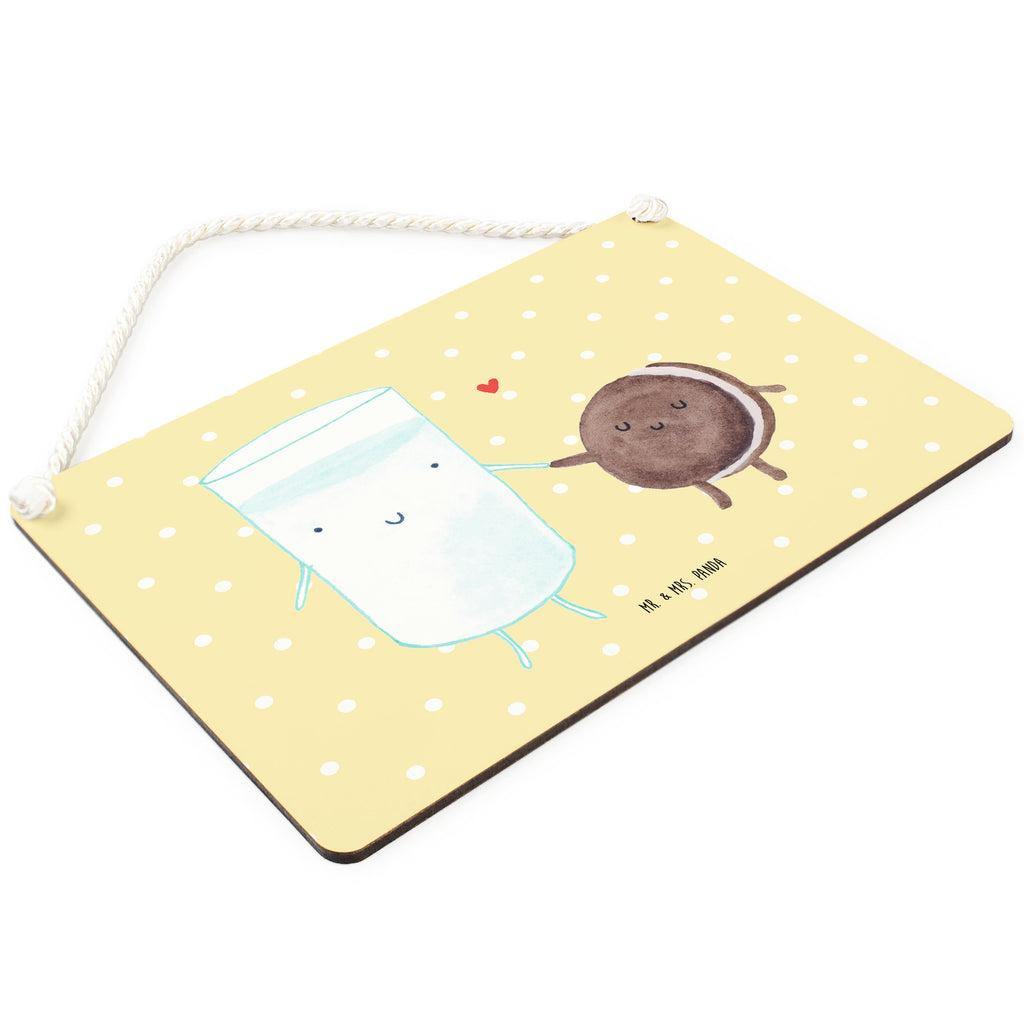 Deko Schild Milch & Keks Milk, Cookie, Milch, Keks, Kekse, Kaffee, Einladung Frühstück, Motiv süß, romantisch, perfektes Paar,  Schild, Türschild, Holzschild, Wandschild, Wanddeko  süße Tiermotive, gute Laune, lustige Sprüche, Tiere