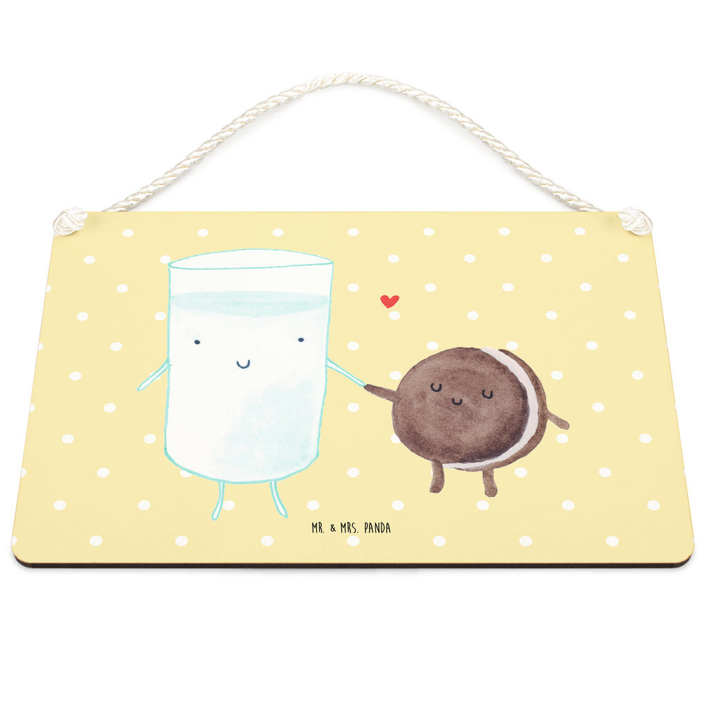 Deko Schild Milch & Keks Milk, Cookie, Milch, Keks, Kekse, Kaffee, Einladung Frühstück, Motiv süß, romantisch, perfektes Paar,  Schild, Türschild, Holzschild, Wandschild, Wanddeko  süße Tiermotive, gute Laune, lustige Sprüche, Tiere