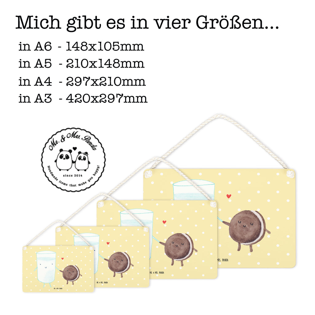 Deko Schild Milch & Keks Milk, Cookie, Milch, Keks, Kekse, Kaffee, Einladung Frühstück, Motiv süß, romantisch, perfektes Paar,  Schild, Türschild, Holzschild, Wandschild, Wanddeko  süße Tiermotive, gute Laune, lustige Sprüche, Tiere
