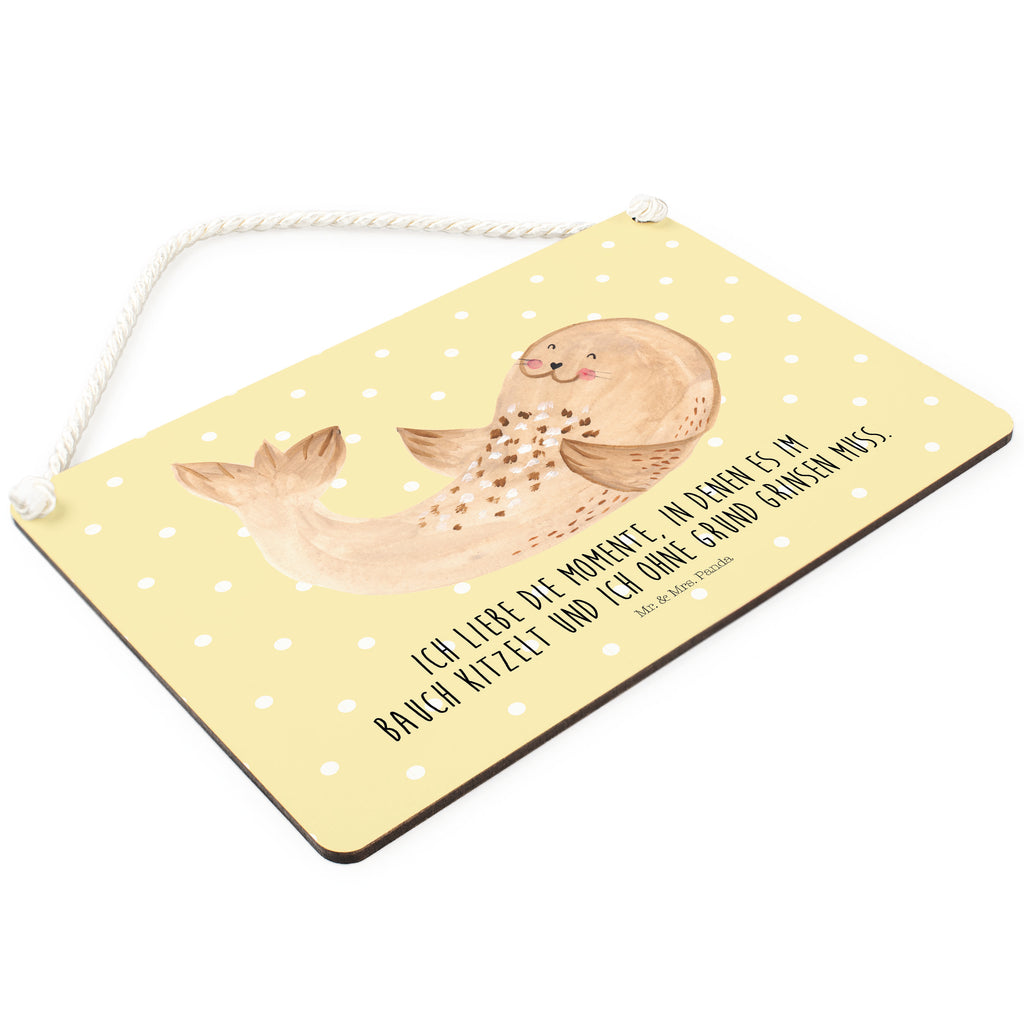 Deko Schild Robbe liegend Robbe, Robben, Seehund, Strand, Meerestier, Ostsee, Nordsee, Lachen, Freude Schild, Türschild, Holzschild, Wandschild, Wanddeko  süße Tiermotive, gute Laune, lustige Sprüche, Tiere
