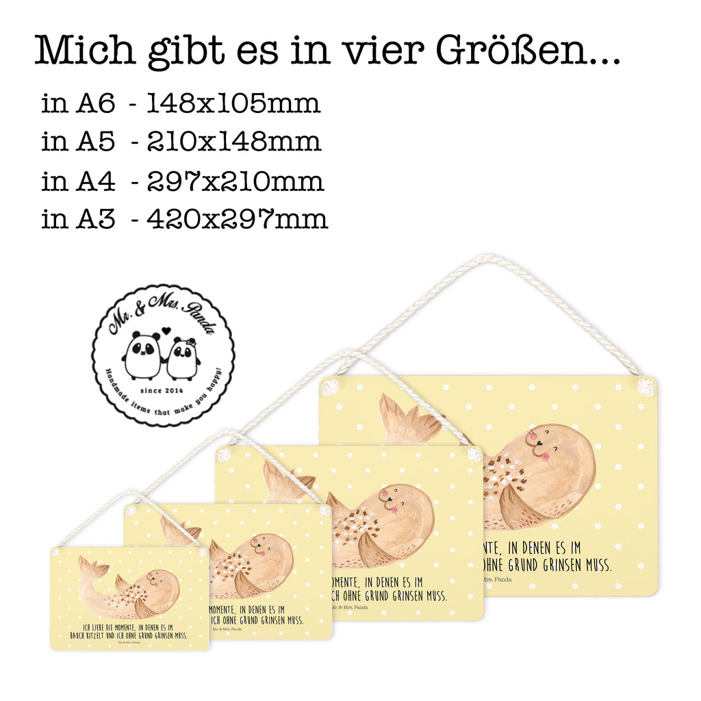 Deko Schild Robbe liegend Robbe, Robben, Seehund, Strand, Meerestier, Ostsee, Nordsee, Lachen, Freude Schild, Türschild, Holzschild, Wandschild, Wanddeko  süße Tiermotive, gute Laune, lustige Sprüche, Tiere