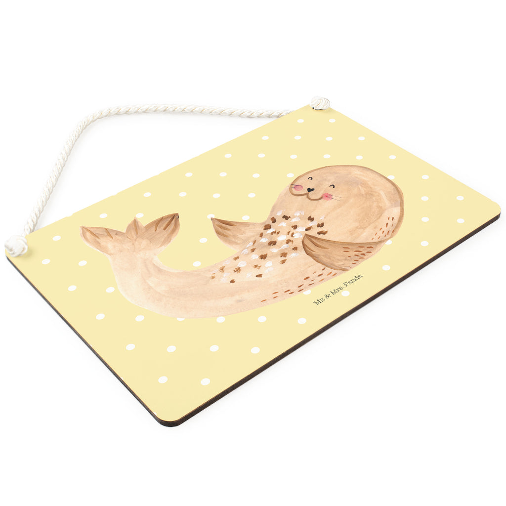 Deko Schild Robbe liegend Robbe, Robben, Seehund, Strand, Meerestier, Ostsee, Nordsee, Lachen, Freude Schild, Türschild, Holzschild, Wandschild, Wanddeko  süße Tiermotive, gute Laune, lustige Sprüche, Tiere