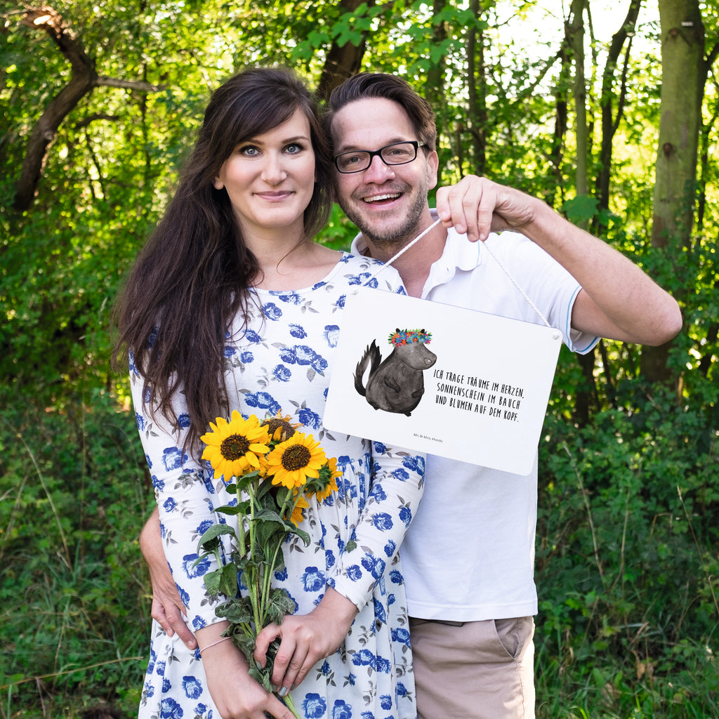 Deko Schild Stinktier Blumenmaedchen Stinktier, Skunk, Wildtier, Raubtier, Stinker, Stinki, Yoga, Namaste, Lebe, Liebe, Lache Schild, Türschild, Holzschild, Wandschild, Wanddeko  Stinktier, Skunk
