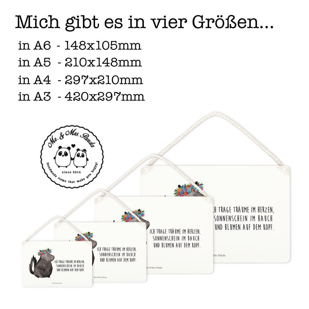 Deko Schild Stinktier Blumenmaedchen Stinktier, Skunk, Wildtier, Raubtier, Stinker, Stinki, Yoga, Namaste, Lebe, Liebe, Lache Schild, Türschild, Holzschild, Wandschild, Wanddeko  Stinktier, Skunk