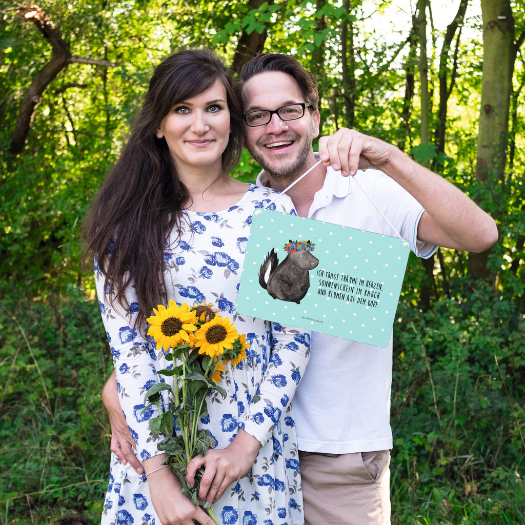 Deko Schild Stinktier Blumenmaedchen Stinktier, Skunk, Wildtier, Raubtier, Stinker, Stinki, Yoga, Namaste, Lebe, Liebe, Lache Schild, Türschild, Holzschild, Wandschild, Wanddeko  Stinktier, Skunk