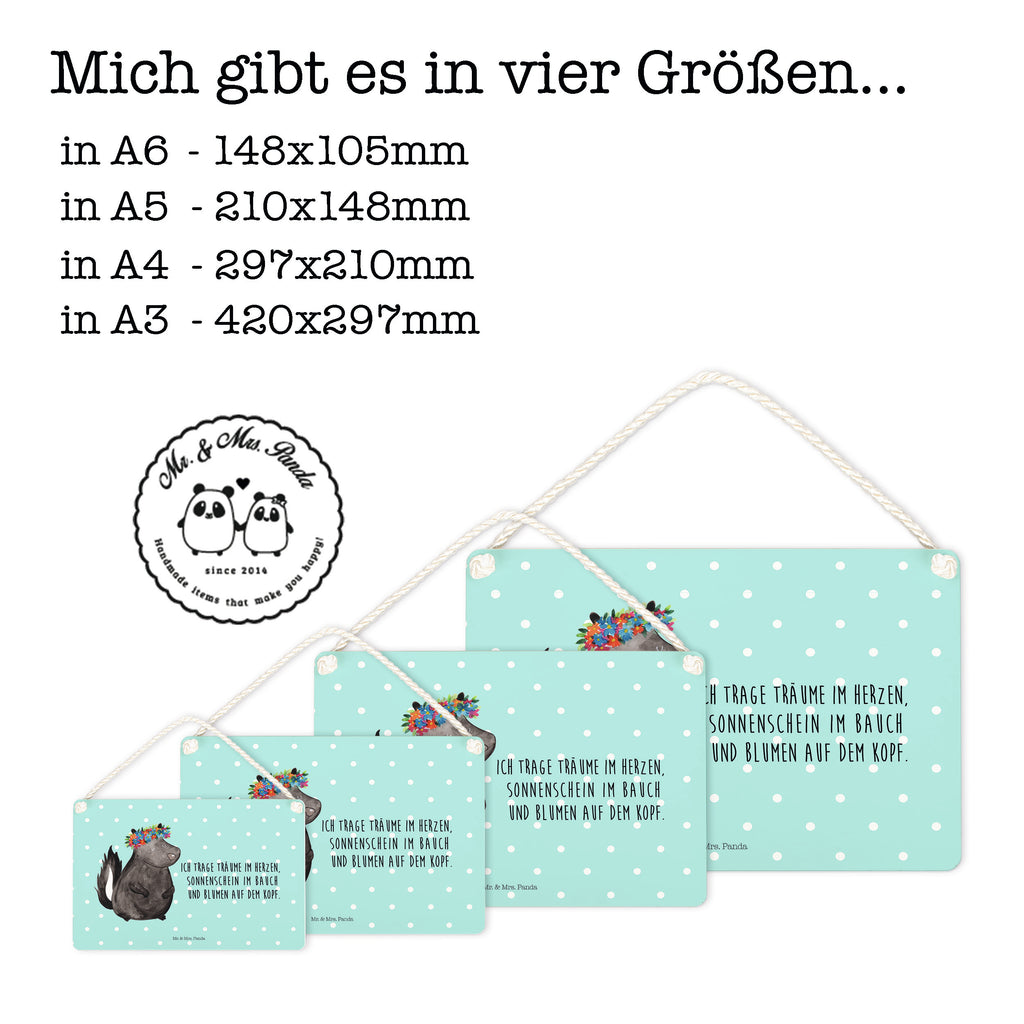 Deko Schild Stinktier Blumenmaedchen Stinktier, Skunk, Wildtier, Raubtier, Stinker, Stinki, Yoga, Namaste, Lebe, Liebe, Lache Schild, Türschild, Holzschild, Wandschild, Wanddeko  Stinktier, Skunk