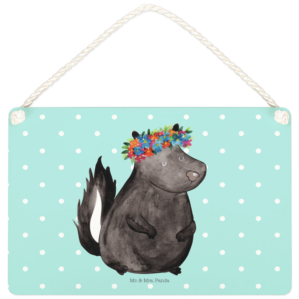 Deko Schild Stinktier Blumenmaedchen Stinktier, Skunk, Wildtier, Raubtier, Stinker, Stinki, Yoga, Namaste, Lebe, Liebe, Lache Schild, Türschild, Holzschild, Wandschild, Wanddeko  Stinktier, Skunk